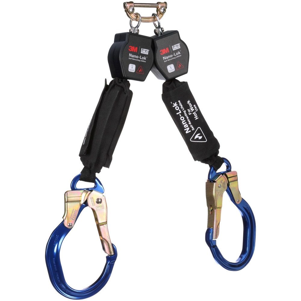 Self-Retracting Lifeline: 420 lb Capacity, 6.00' Lifeline, Single Pin Connector