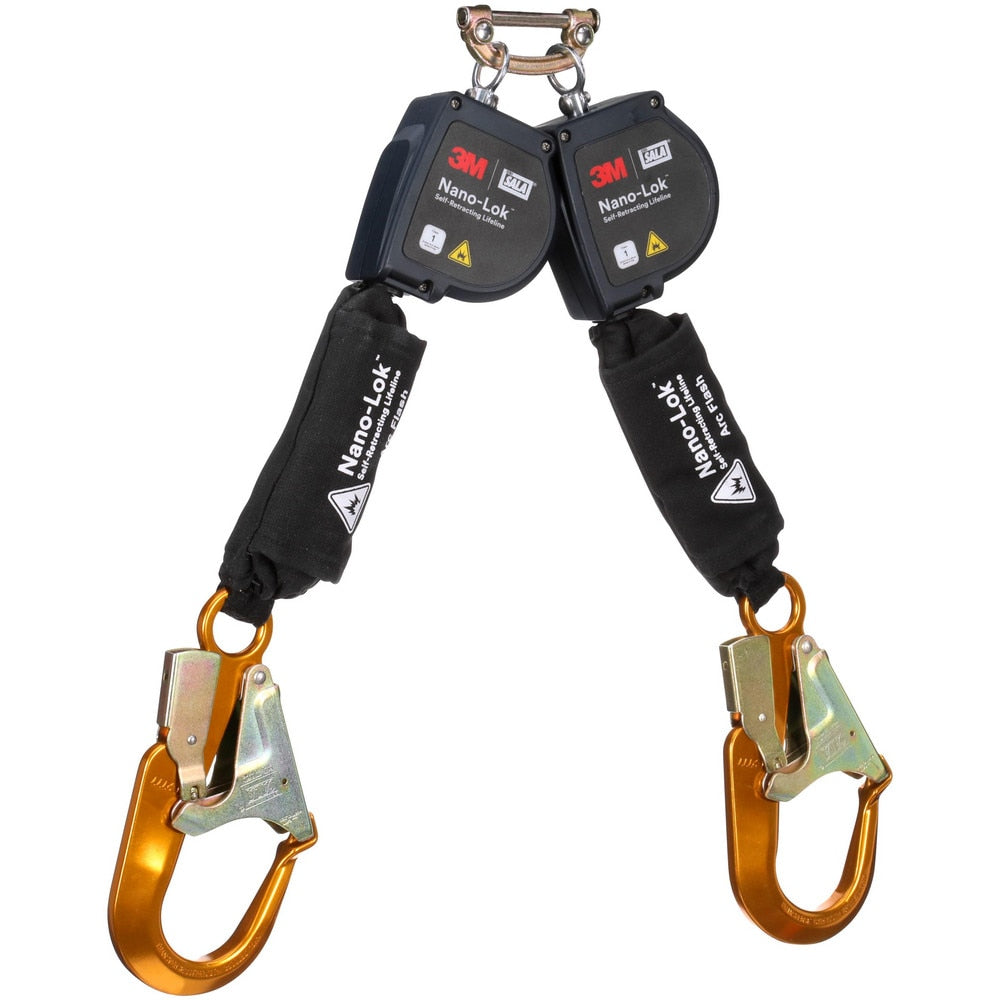 Self-Retracting Lifeline: 420 lb Capacity, 8.00' Lifeline, Single Pin Connector