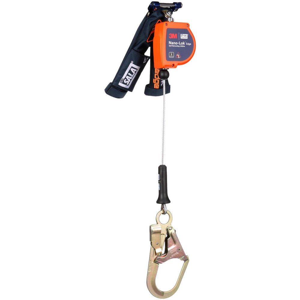 Self-Retracting Lifeline: 420 lb Capacity, 7.30' Lifeline, Single Pin Connector