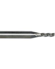 7/64″ Dia. × 7/16″ LOC × 1/4″ Shank Dia. × 2-1/2″ OAL, 3 Flute, Carbide, TiCN, Square End Mill