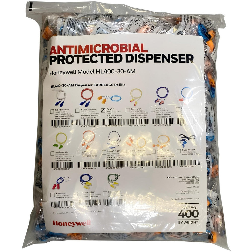 Earplug Dispenser Refill: 5 Bags Pr, PVC, Cylinder Shape, 28.00 dB