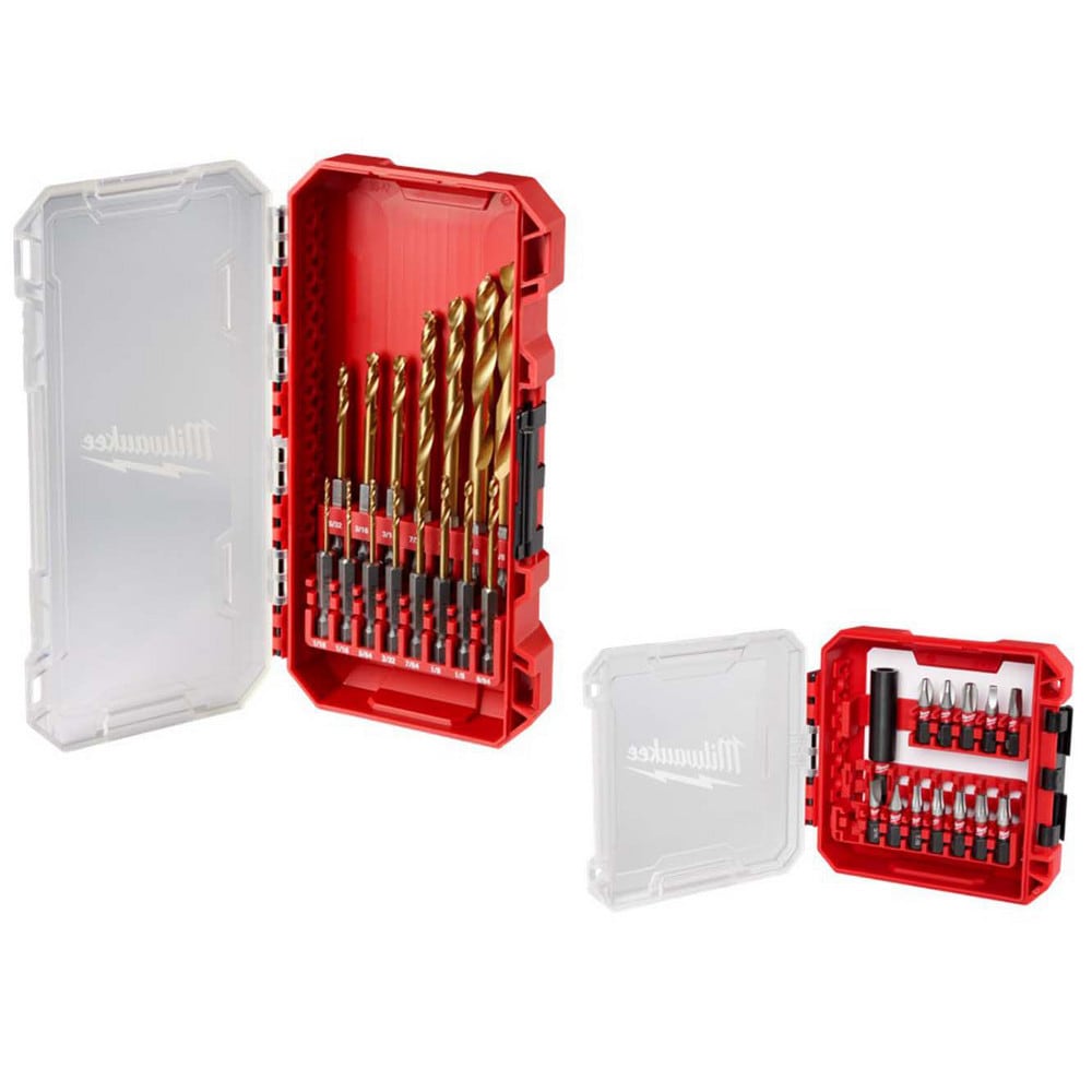 Drill Bit Set: Hex Shank Drill Bits, 13 Pc, Titanium