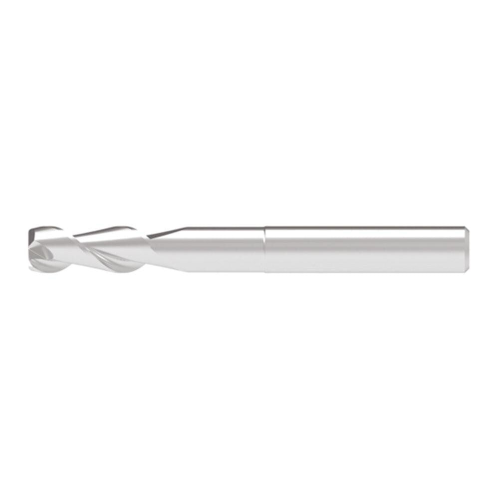 Corner Chamfer End Mill: 4.00 mm Dia, 10.50 mm LOC, 2 Flute, 0.10 mm Chamfer Width, Solid Carbide