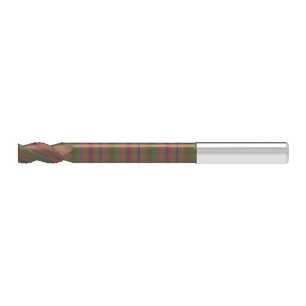 Corner Chamfer End Mill: 12.00 mm Dia, 25.00 mm LOC, 3 Flute, 0.40 mm Chamfer Width, Solid Carbide