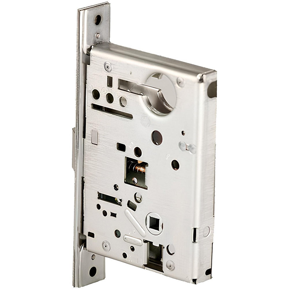 Electromechanical Locks; Type:  Electrified Mortise Lock; Fail Safe: Yes; Fail Secure: No; Request to Exit: Yes; Finish: Satin Chrome; Material: Metal