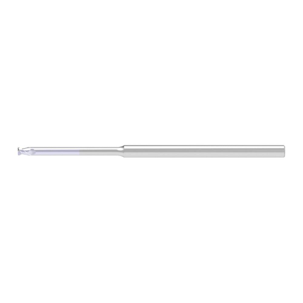 Corner Radius End Mill: 1.60 mm Dia, 1.60 mm LOC, 0.16 mm Radius, 2 Flute, Solid Carbide