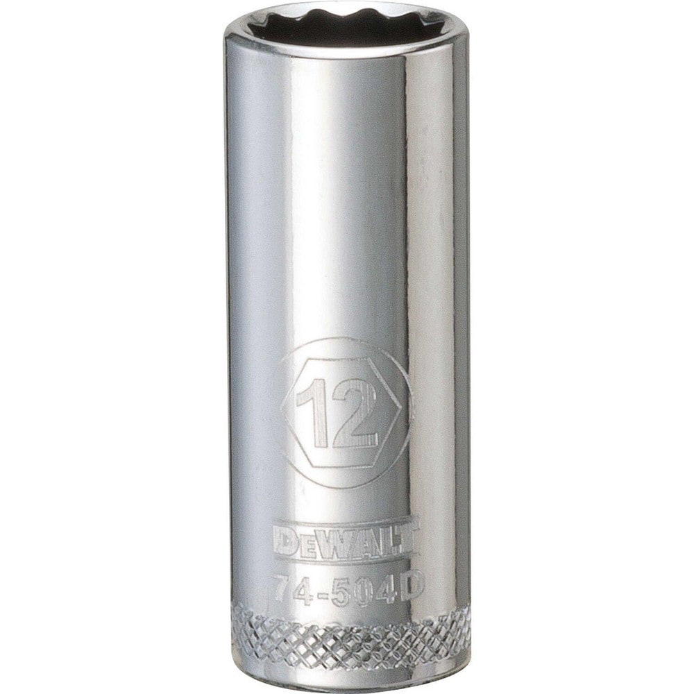 Deep Hand Socket: 3/8" Drive, 12.00 mm Socket, 12-Point