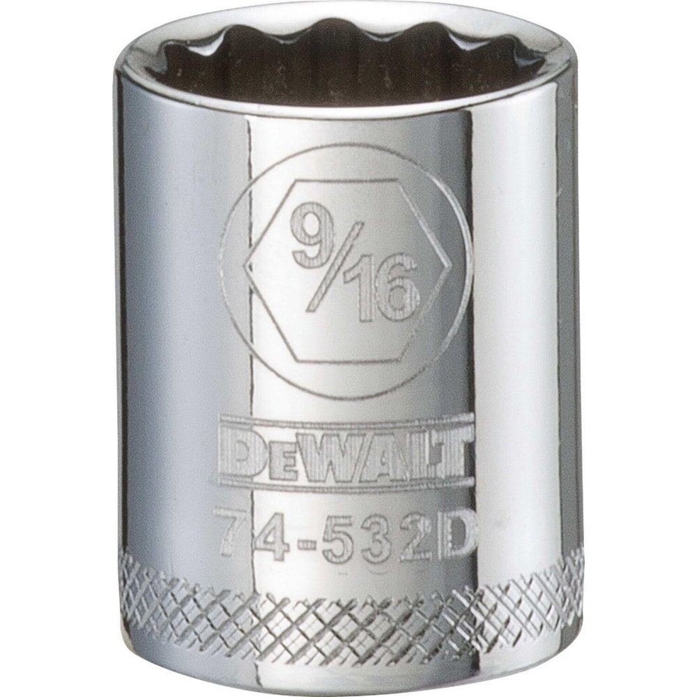 Standard Hand Socket: 3/8" Drive, 9/16" Socket, 12-Point