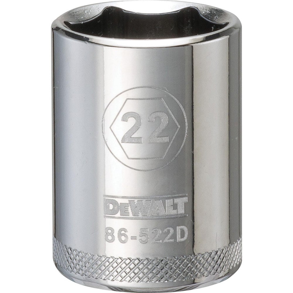 Standard Hand Socket: 1/2" Drive, 22.00 mm Socket, 6-Point