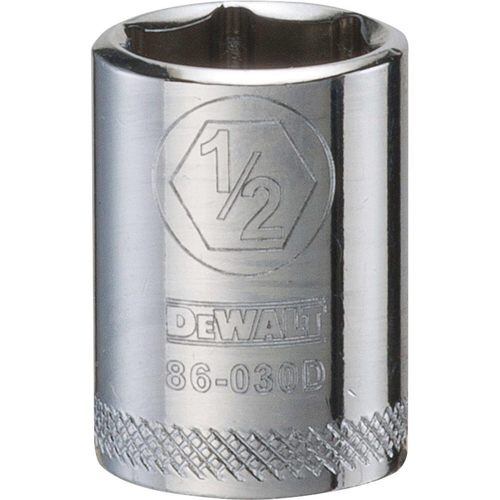 Standard Hand Socket: 1/4" Drive, 1/2" Socket, 6-Point