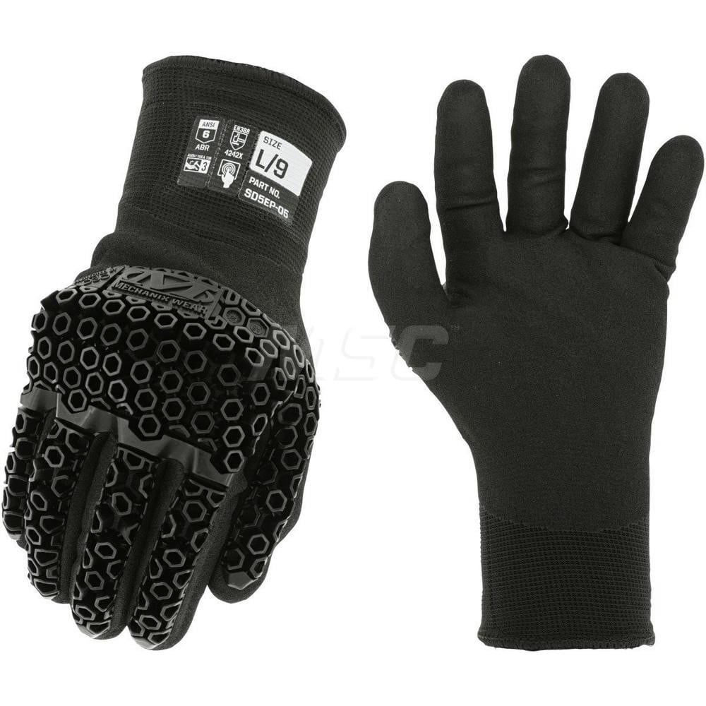 Impact Gloves: M-Pact SPEEDKNIT™ M-PACT D3O THERMAL SD5EP05, Size Small, Nitrile-Coated Knit & Nylon