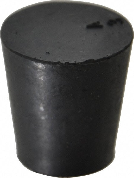 45/64" Small End, 15/16" Large End Diam, Size 3, Tapered Rubber Stopper