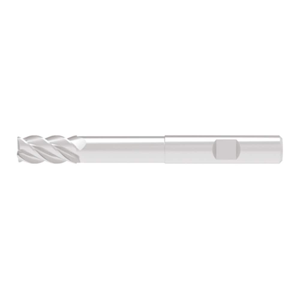 Corner Radius End Mill: 20.00 mm Dia, 42.00 mm LOC, 4.00 mm Radius, 4 Flute, Solid Carbide