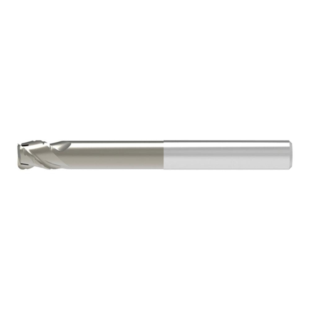 Corner Radius End Mill: 20.00 mm Dia, 52.00 mm LOC, 2.00 mm Radius, 3 Flute, Solid Carbide