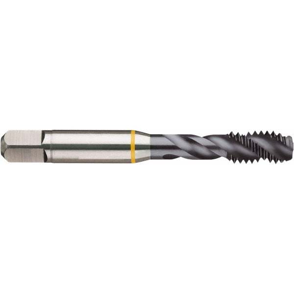 Spiral Flute Tap: M18x1.5, Metric Fine, 3 Flute, Modified Bottoming, 6H Class of Fit, Cobalt, Ignator Finish