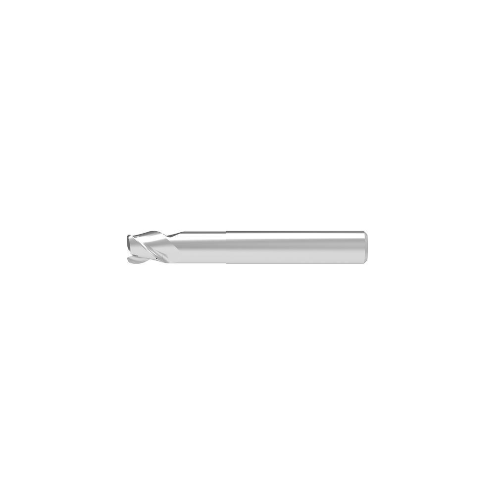 Corner Radius End Mill: 6.00 mm Dia, 7.00 mm LOC, 0.60 mm Radius, 3 Flute, Solid Carbide