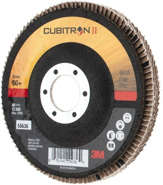 Flap Disc: 4-1/2" Dia, Premium Ceramic Alumina