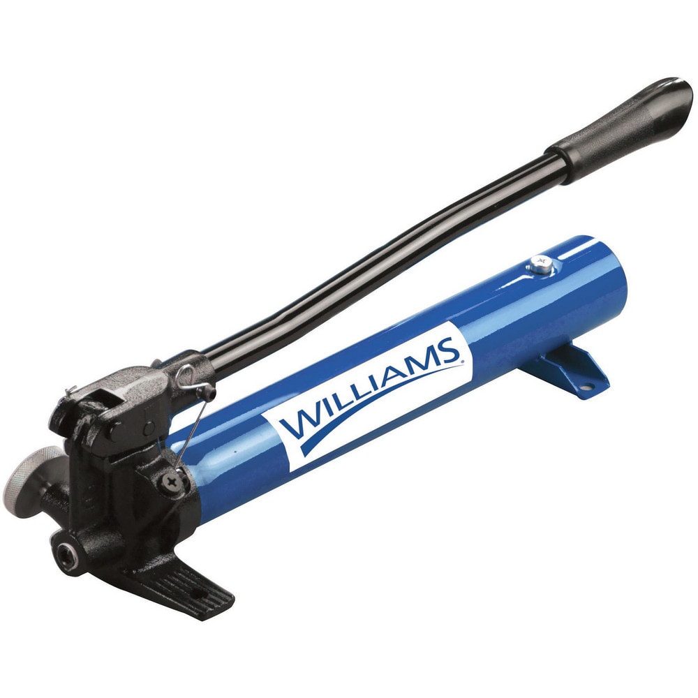 Manual Hydraulic Pumps; Number Of Stages: 2; Piston Diameter (Decimal Inch): 0.820; Port Size: 3/8 NPTF; 1st Stage Pressure Rating: 0.13; 2nd Stage Pressure Rating: 3; Stroke Length: 0.82