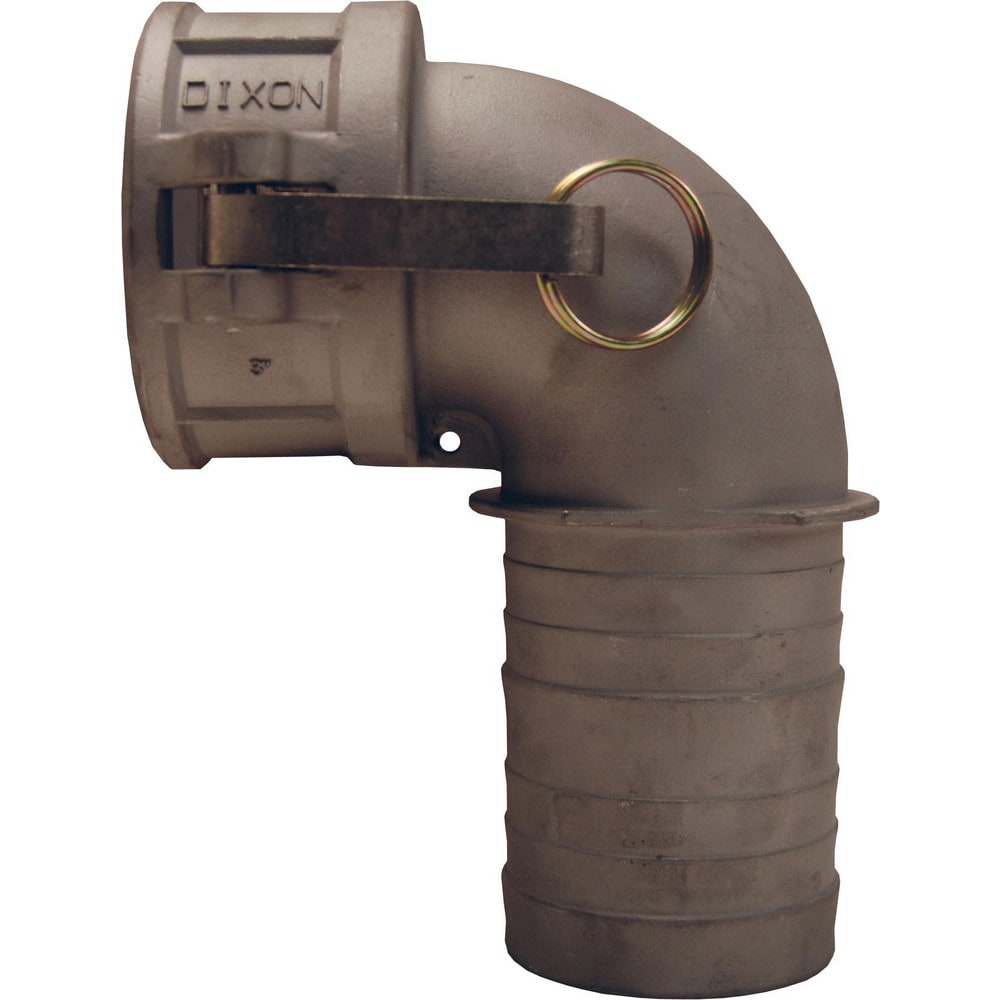 Suction & Discharge Hose Couplings; Type: Type C Elbow; Coupling Type: Cam & Groove; Coupling Descriptor: Coupler x 90° Hose Shank; Material: Stainless Steel; Coupler Size (Fractional Inch): 2; Thread Size: Non-Threaded; Hose Size: 2