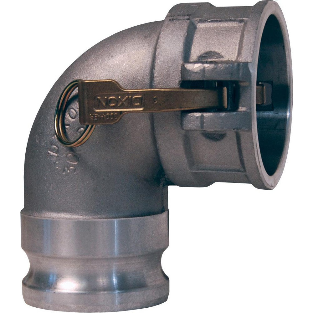 Suction & Discharge Hose Couplings; Type: Type DA Elbow; Coupling Type: Cam & Groove; Coupling Descriptor: Adapter x 90° Coupler; Material: Aluminum; Coupler Size (Fractional Inch): 6; Thread Size: Non-Threaded; Hose Size: 6