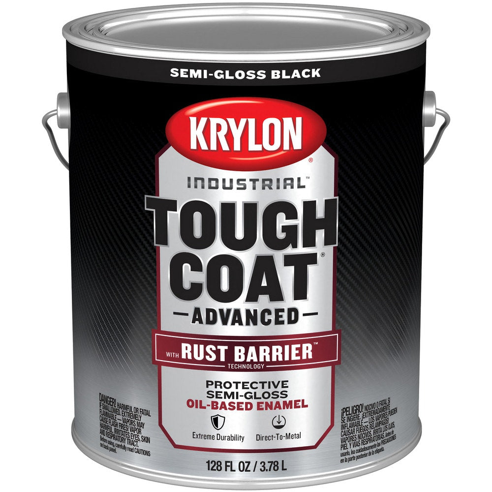 Rust Preventative Paint: 1 gal, Black, Semi-Gloss Finish