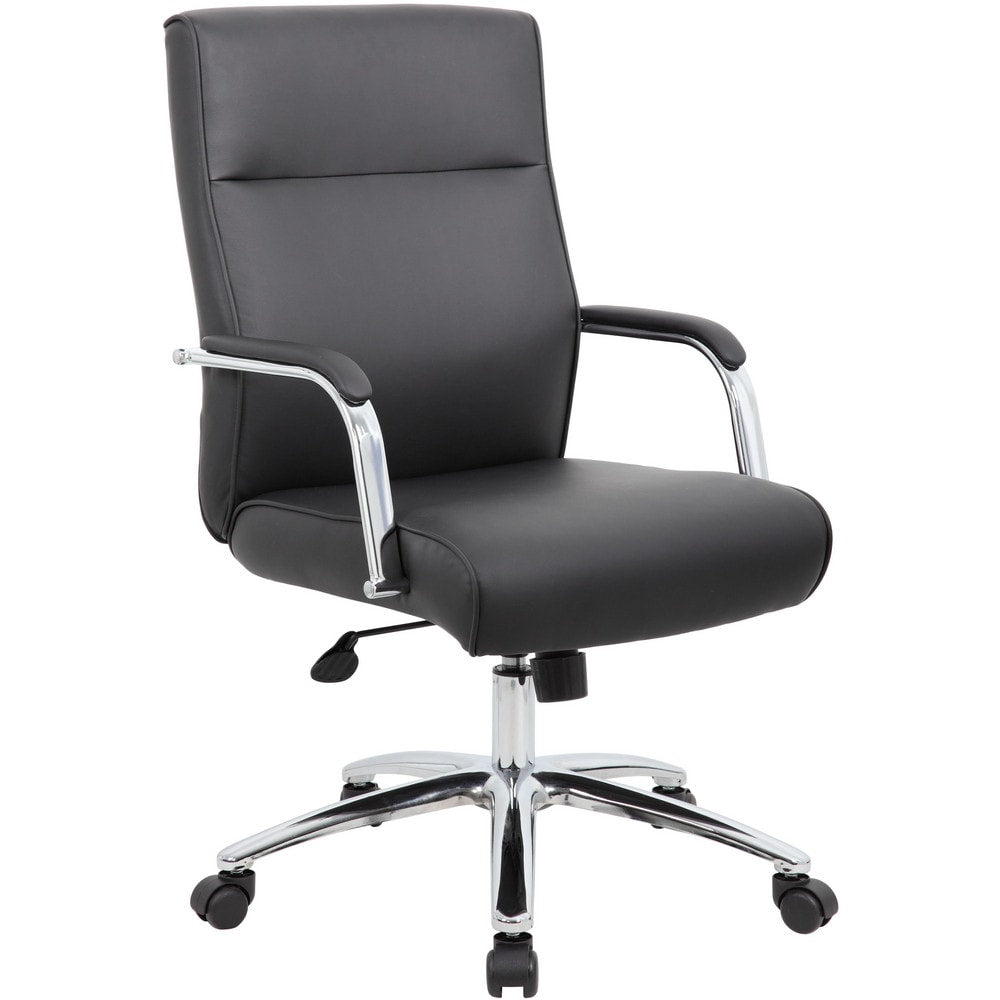 Task Chair: Vinyl, Adjustable Height, Black