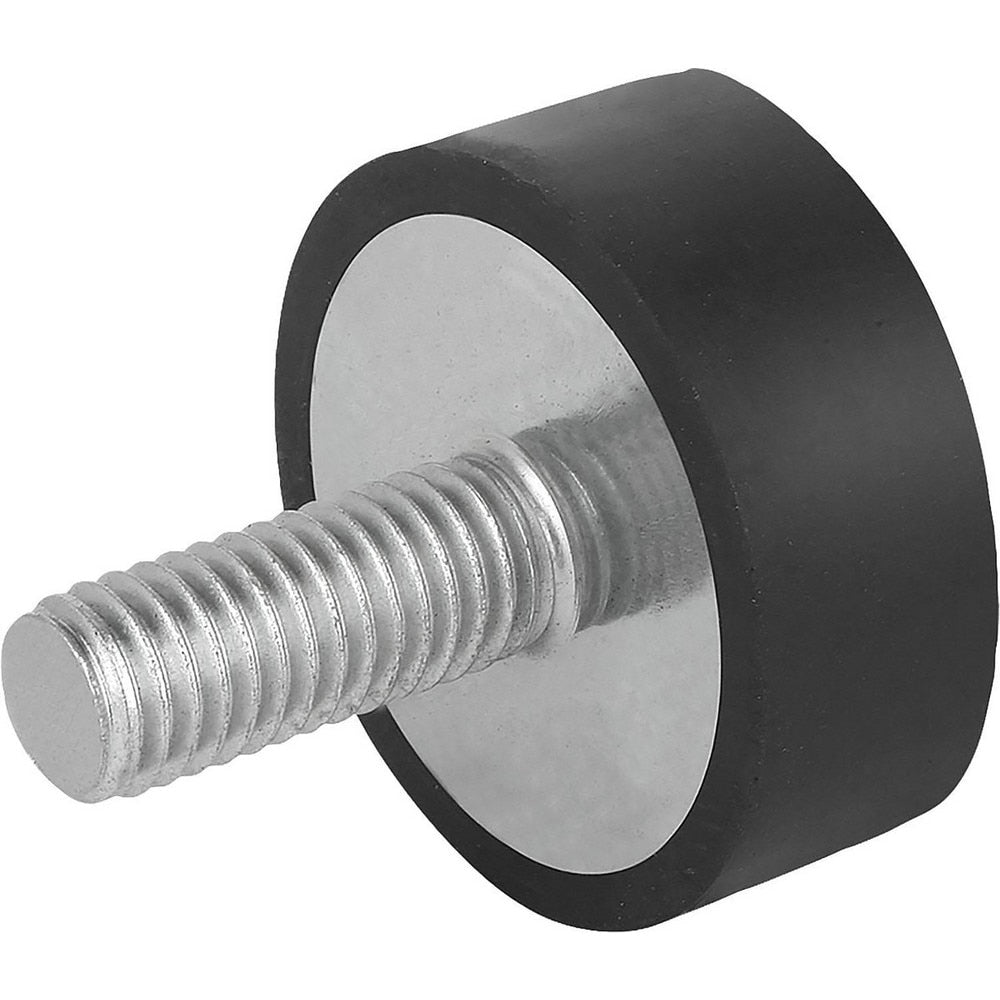 Vibration Isolators; Isolator Type: Standard Deflection; Insert Material: Stainless Steel; Isolator Material: Natural Rubber; Maximum Load Capacity: 49.46; Top Diameter: 20.00; Bottom Diameter: 20; Thread Size: M6; Overall Width: 1