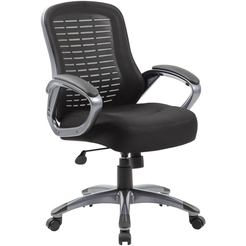 Task Chair: Vinyl, Adjustable Height, Black