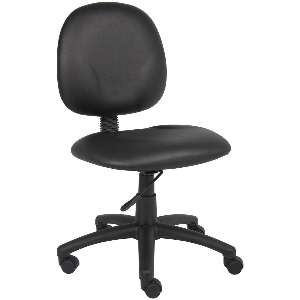 Task Chair: Vinyl, Adjustable Height, Black