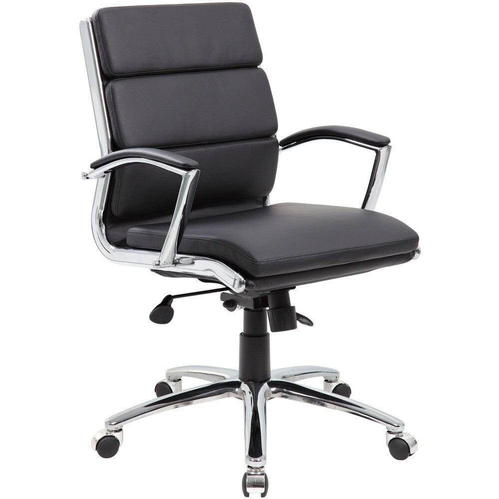 Task Chair: Vinyl, Adjustable Height, Black