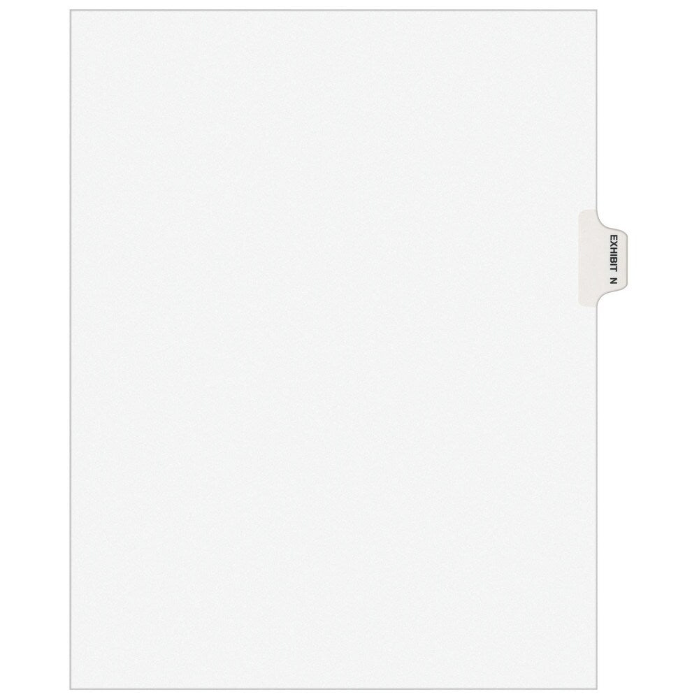 11 x 8 1/2" Exhibit N Label, 1 Tabs, Unpunched, Preprinted Tab Dividers