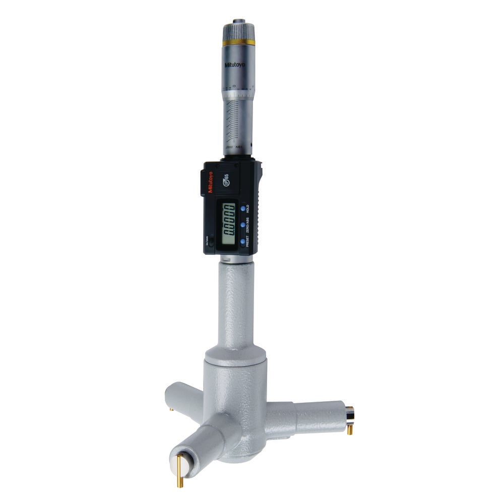 Electronic Inside Micrometers; Minimum Measurement (Decimal Inch): 7.0000; Maximum Measurement (Decimal Inch): 8.0000; Rod Type: Solid; Thimble Type: Ratchet Stop; Resolution (mm): 0.001