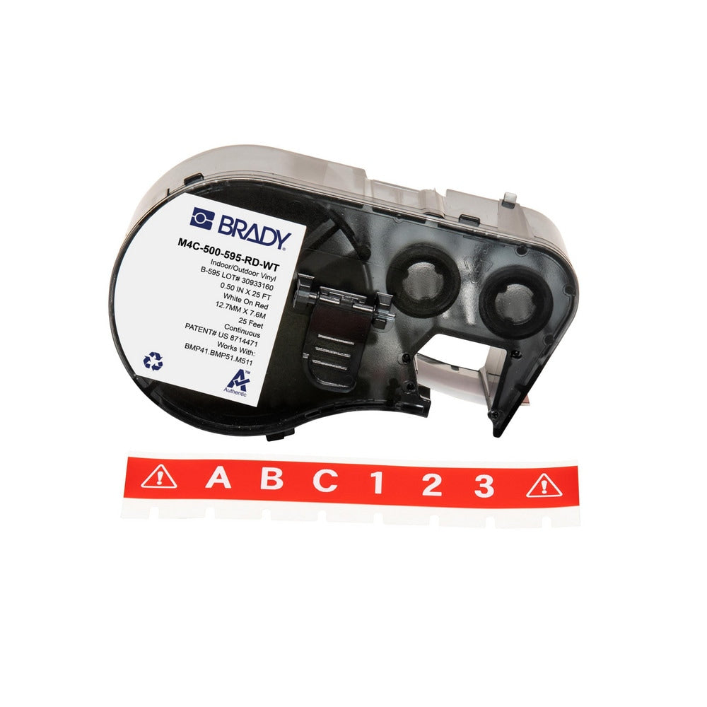 Labels, Ribbons & Tapes; Application: Label Printer Cartridge; Type: Label Printer Cartridge; Color Family: Red; Color: White on Red