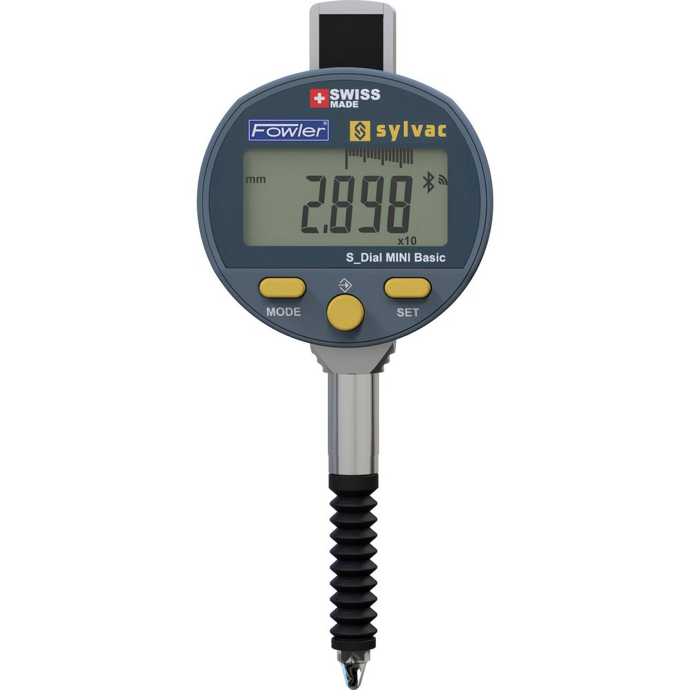 Electronic Test Indicator: 12.50 mm Max, 0.0004" Accuracy, Carbide Contact Point -
