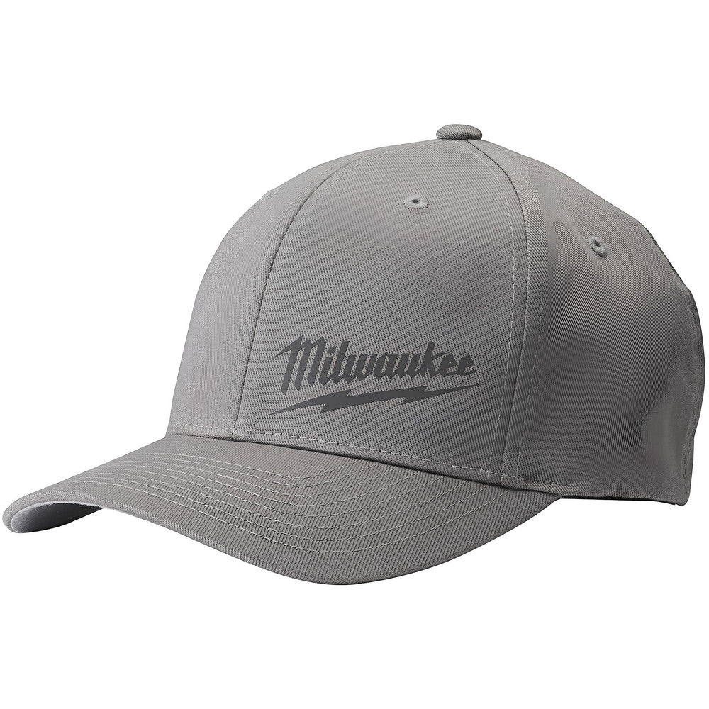 Baseball Hat: Spandex, Polyester & Cotton, Gray, Size Large & X-Large