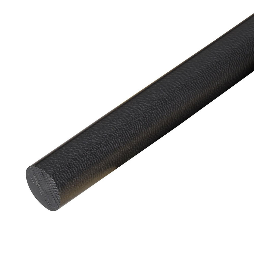 Plastic Rod: 48" Long, 3" Dia, Black, Opaque, 5000 - 1000 psi Tensile Strength