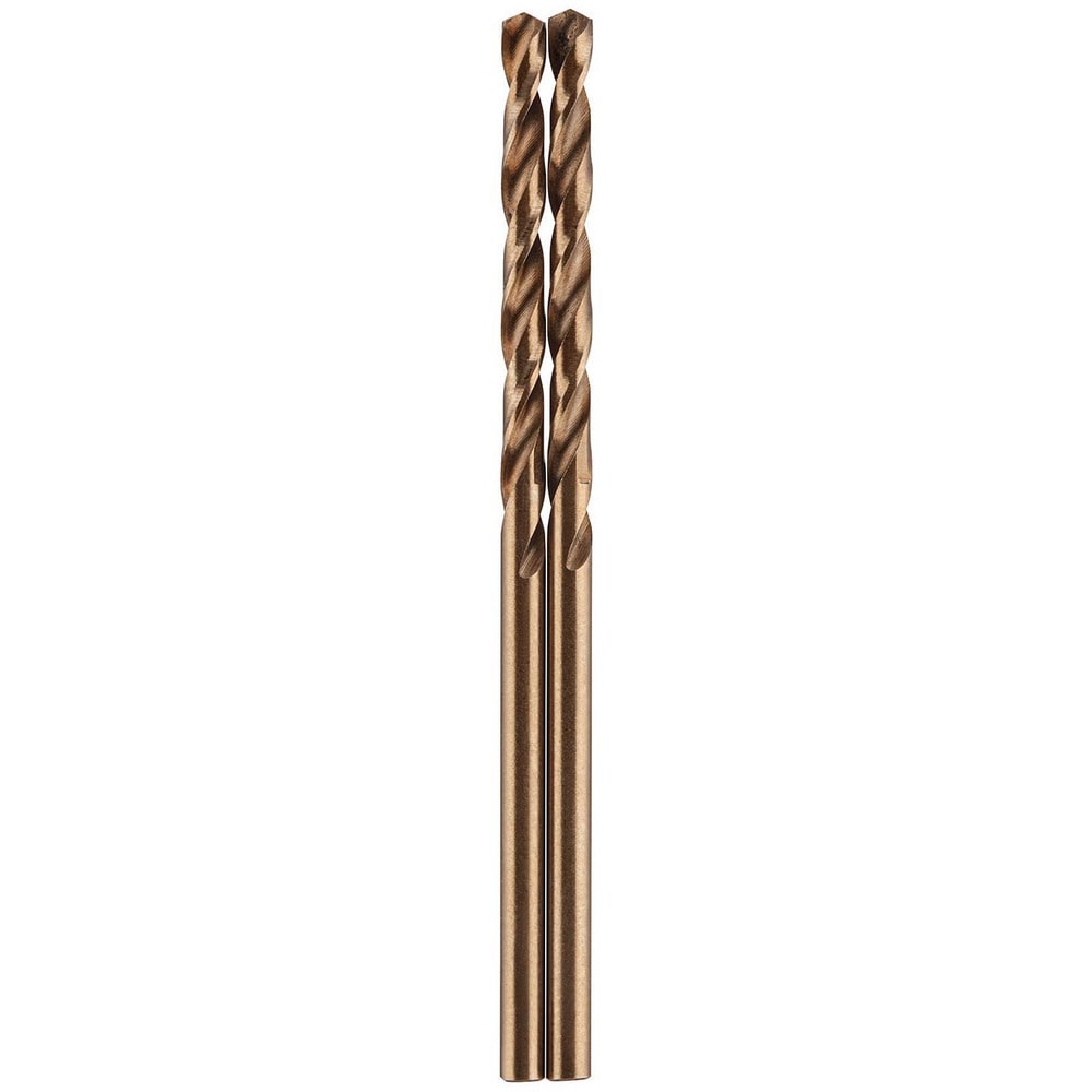 Mechanics Drill Bit: 0.0980" Dia, 135°, Cobalt, Hex Shank, Split Point