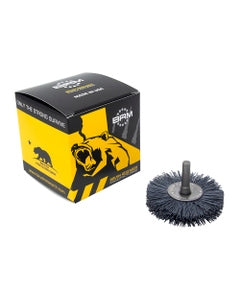 2 1/2″ Diameter × 0.437″ Width, 180 Grit, Silicon Carbide, 0.035″ Crimped Bristle, Wheel Brush