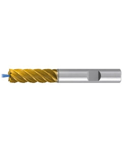 Square End Mill; 6 mm Dia. × 18 mm LOC × 6 mm Shank Dia. × 62 mm OAL ; 4 FL ; Carbide ; TiAlN+TiN ; Series 2539TZ