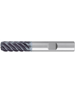 Corner Radius End Mill; 3/4″ Dia. × 1-1/2″ LOC × 3/4″ Shank Dia. × 4″ OAL ; 6 FL ; Carbide ; AlCr ; 0.06″ R