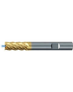 Square End Mill; 1/4″ Dia. × 1/2″ LOC × 1/4″ Shank Dia. × 2-1/4″ OAL ; 4 FL ; Carbide ; TiAlN+TiN ; Series 2577TZ