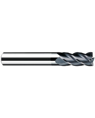 1/4″ Cutting Dia. × 1/4″ Shank Dia. × 1/2″ LOC × 2-1/4″ OAL, 4 Flute, Carbide, Polychrom, Square Endmill, Favora