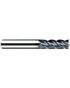1/4″ Cutting Dia. × 1/4″ Shank Dia. × 3/4″ LOC × 2-1/2″ OAL, 4 Flute, Carbide, Polychrom, Square Endmill, Favora