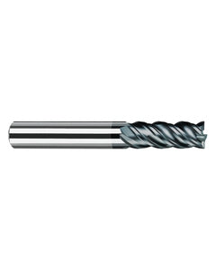 1/4″ Cutting Dia. × 1/4″ Shank Dia. × 1/2″ LOC × 2-1/4″ OAL, 4 Flute, Carbide, Polychrom, Corner Radius, NB-RNVD