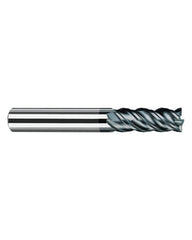 1/4″ Cutting Dia. × 1/4″ Shank Dia. × 1/2″ LOC × 2-1/4″ OAL, 4 Flute, Carbide, Polychrom, Corner Radius, NB-RNVD