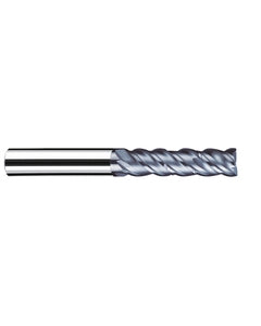 1/4″ Cutting Dia. × 1/4″ Shank Dia. × 3/4″ LOC × 2-1/2″ OAL, 4 Flute, Carbide, Polychrom, Square Endmill, NB-NVD