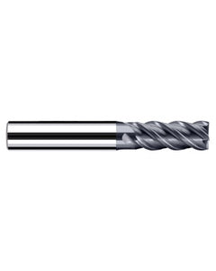 1/4″ Cutting Dia. × 1/4″ Shank Dia. × 1/2″ LOC × 2-1/4″ OAL, 4 Flute, Carbide, Polychrom, Square Endmill, E-Cut