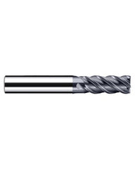 1/4″ Cutting Dia. × 1/4″ Shank Dia. × 1/2″ LOC × 2-1/4″ OAL, 4 Flute, Carbide, Polychrom, Square Endmill, E-Cut