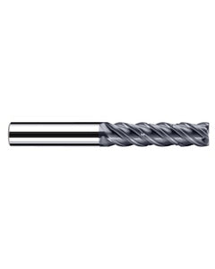 1/4″ Cutting Dia. × 1/4″ Shank Dia. × 3/4″ LOC × 2-1/2″ OAL, 4 Flute, Carbide, Polychrom, Square Endmill, E-Cut