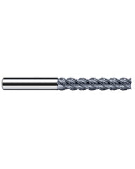 1/4″ Cutting Dia. × 1/4″ Shank Dia. × 1-3/8″ LOC × 3″ OAL, 4 Flute, Carbide, Polychrom, Square Endmill, E-Cut